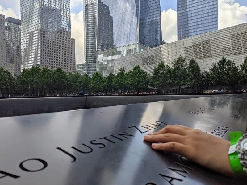 Jie Yao Justin Zhao's name engraved on the South Pool