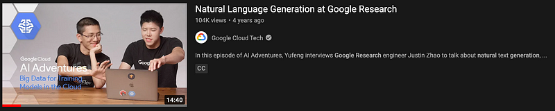 YouTube video about NLG